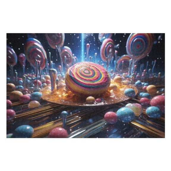 Puzzles for Adults 300 Pieces - Delicious Candy Challenging Gifts for Jigsaw Puzzle Lovers, Enjoy Happy Time with Friends, Framable Room Wall Decoration