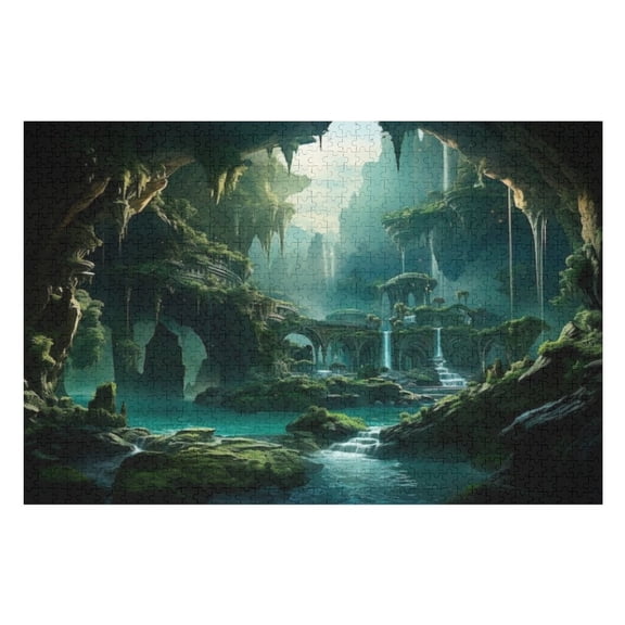 Puzzles for Adults 300 Pieces - Fantasy Endless Hole Landscape Challenging Jigsaw Puzzle, Daring to Try, Family Entertainment Interactive Fun Jigsaw Puzzle Gifts