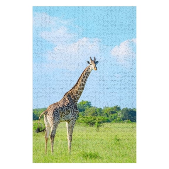 Puzzles for Adults 300 Pieces - Giraffe African Safari Challenging High Difficulty Jigsaw Puzzle,Great Gift for Jigsaw Lovers for Family Fun & Couples