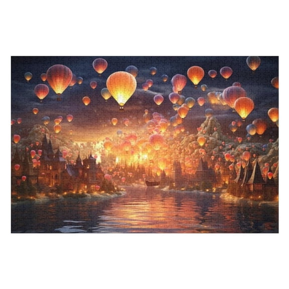 Puzzles for Adults 300 Pieces - Group Hot Air Balloons Challenging High Difficulty Jigsaw Puzzle,Great Gift for Jigsaw Lovers for Family Fun & Couples