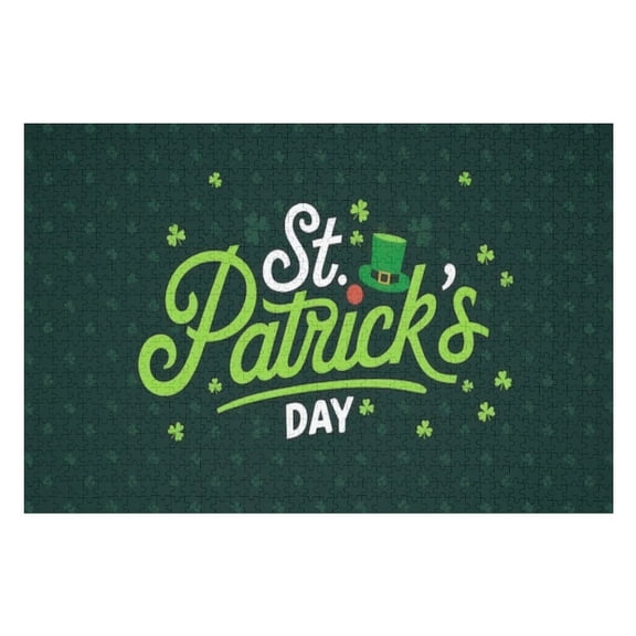 Puzzles for Adults 300 Pieces - Happy St Patrick'S Day Best Challenging Puzzles for Cognitive Workout - Safe Eco-Friendly - Most Popular Leisure Activities