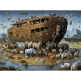 thumbnail image 1 of Jigsaw Puzzles 300 Pieces Noah's Ark Boats and Animals Formation Wooden Toys Entertainment Props for Friend Home Decoration gift, 1 of 9
