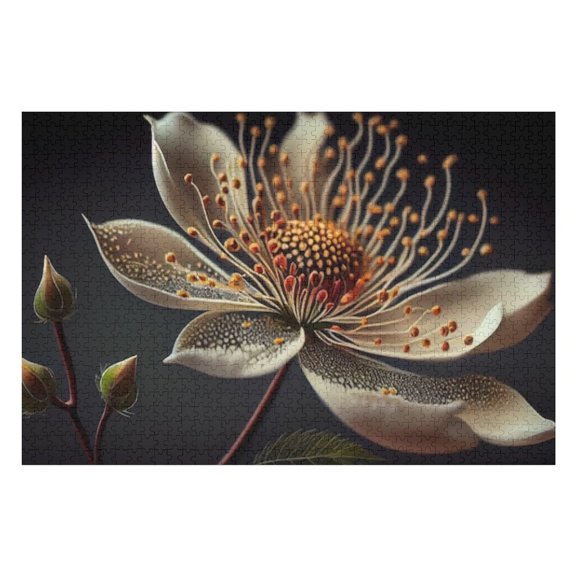 Puzzles for Adults 300 Pieces - Macro Purple Blossom Fresh With Pollen Challenging Gift for Puzzle Lovers, Fun Time with Friends, Displayable Wall Decor