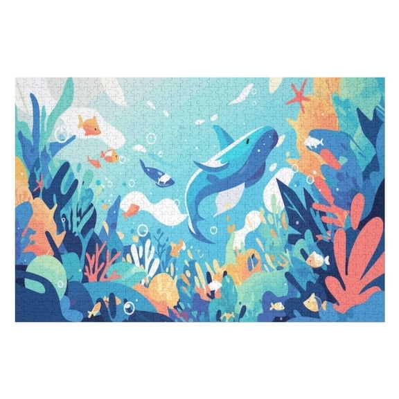 Puzzles for Adults 300 Pieces - Refreshing Ocean Freshness Theme Best Challenging Puzzles for Cognitive Workout - Safe Eco-Friendly - Most Popular Leisure Activities