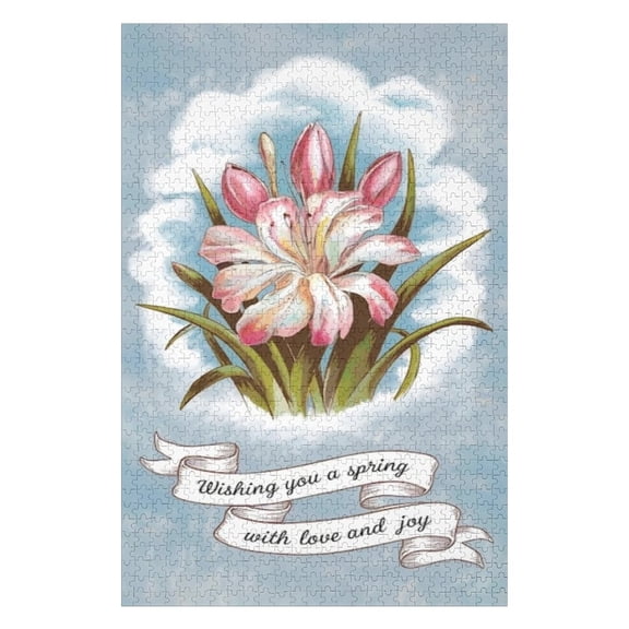 Puzzles for Adults 300 Pieces - Spring Flower Funny Puzzles Brain Challenge Educational Game Relaxation Pastime Entertainment Activity Decorative Puzzle