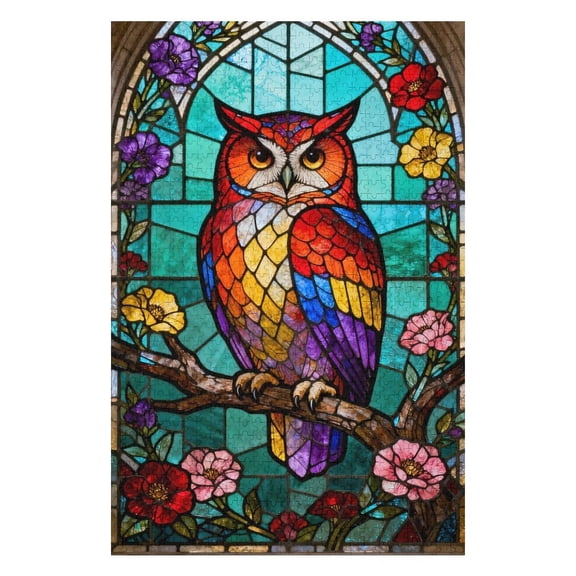 Puzzles for Adults 500 Pieces,Abstract Owl - Large Educational Puzzle Artwork for Adults - Challenging and Fun Activity - Home Decors Gifts - Completed Size is 20.5x15 in