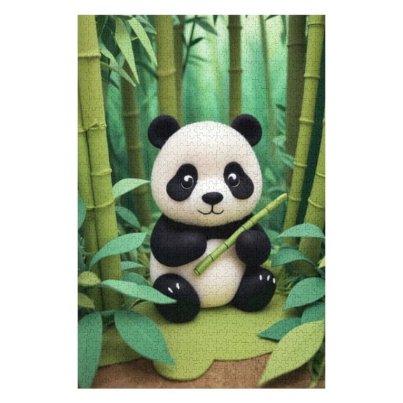 Puzzles for Adults 500 Pieces - Animal panda Funny Puzzles Brain Challenge Educational Game Relaxation Pastime Entertainment Activity Decorative Puzzle