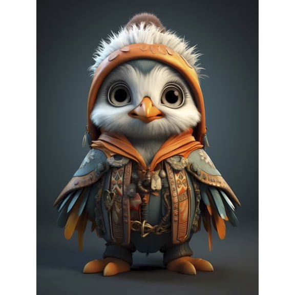 Puzzles for Adults 500 Pieces Bird With Native Outfit Wooden Jigsaw Puzzle Impossible Hard Difficult Challenging Game Artistic Wall Decor Accessories DIY Puzzles for Home Decoration