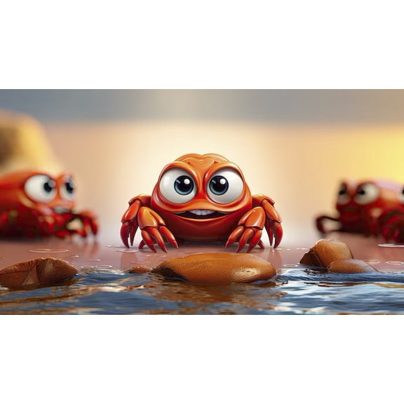 Puzzles for Adults 500 Pieces Crab Cartoon Style Wooden Jigsaw Puzzle Impossible Hard Difficult Challenging Game Artistic Wall Decor Accessories DIY Puzzles for Home Decoration