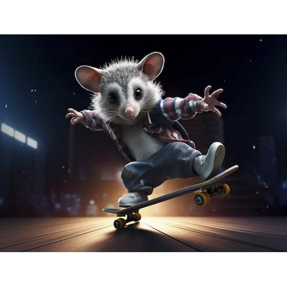 Puzzles for Adults 500 Pieces Cute Possum Wearing Clothes Wooden Jigsaw Puzzle Impossible Hard Difficult Challenging Game Artistic Wall Decor Accessories DIY Puzzles for Home Decoration