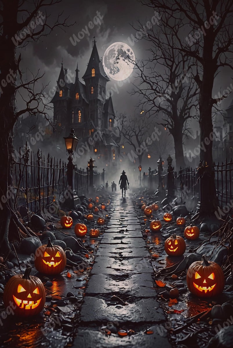 Motiloo Halloween 500 Piece Jigsaw Puzzle - Haunted Mansion Scene For Adults & Families - View #8