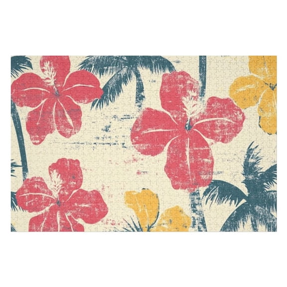 Puzzles for Adults 500 Pieces - Palm Trees High Difficulty Wooden Jigsaw Puzzle - Family Entertainment Leisure Fun Interactive, Relaxing Holiday Puzzles