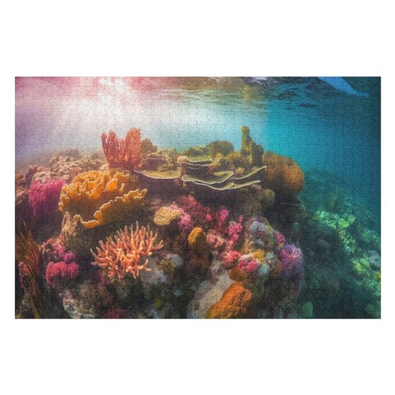 Puzzles for Adults 500 Pieces - Underwater Landscape Challenging Jigsaw Puzzle, Daring to Try, Family Entertainment Interactive Fun Jigsaw Puzzle Gifts