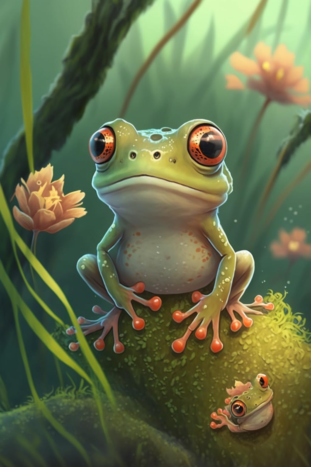 Puzzles for Adults 500 Pieces,Wooden Puzzle,Frogs on Moss Puzzle-Large Puzzle Game Artwork for Adults Teens-Challenging and Fun Activity-Modern Home Decor-Birthday Gifts
