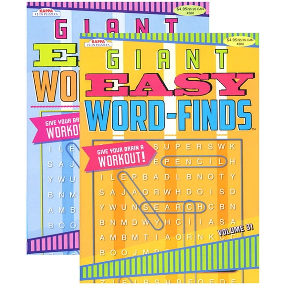 Puzzles Book KAPPA | Giant Easy Word Finds | 2-Titles