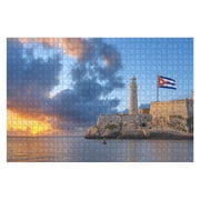 Puzzles For Adults 1000 Pieces Faro Castillo Morro Wooden Jigsaw Puzzles Birthday Gift Challenging Difficult Puzzles Decompression Family Game Gift