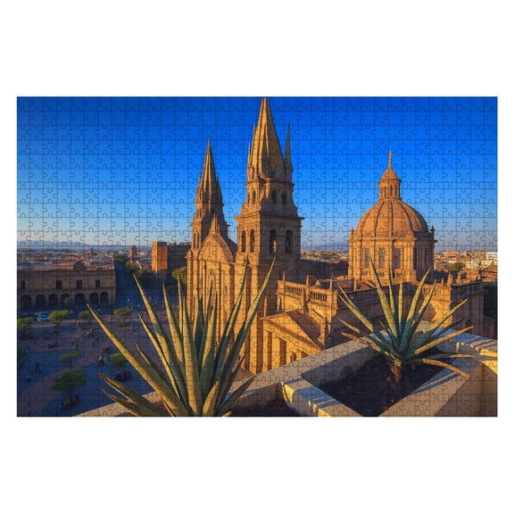 Puzzles For Adults 1000 Pieces Guadalajara Cathedral Wooden Jigsaw Puzzles Birthday Gift Challenging Difficult Puzzles Decompression Family Game Gift