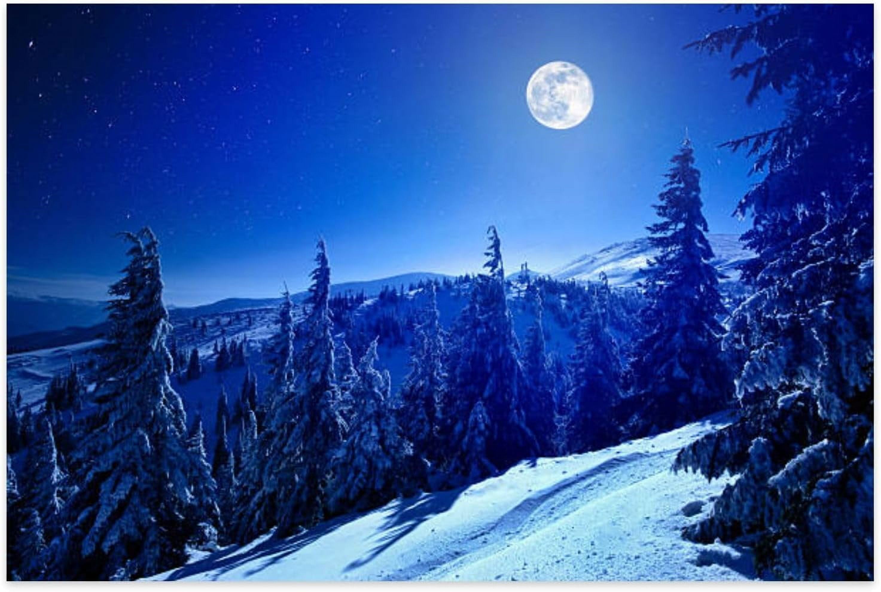 1000 Teile Mystery Landscape Puzzle – Mond, Berge & Magische Nacht