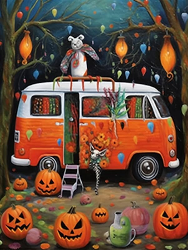 Puzzle Halloween 300 Pièces - Motif Jack-O'-Lantern (citrouille) - Grandes Pièces Pour Adultes Et Enfants
