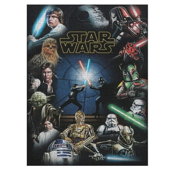 Puzzles Gifts Darth Vader Wooden Puzzle Novelty Jigsaw Puzzle Cartoon Puzzles for Home Office Decor Funny Puzzle for Family Friends Gifts 500 PCS