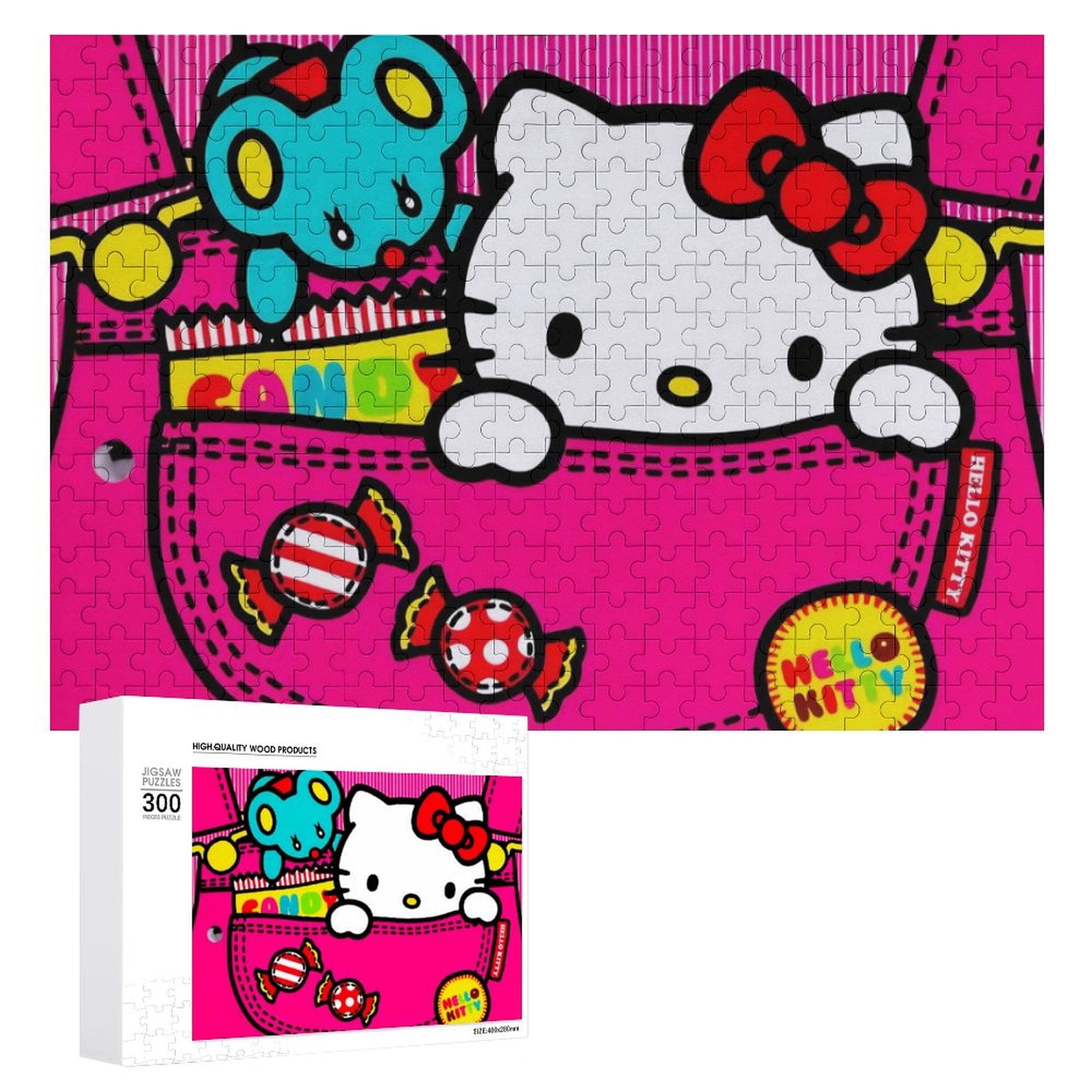 Clementoni 24-Piece Maxi Puzzle - Hello Kitty, 68x48 Cm, Made In Italy