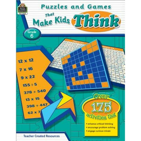 Pre-Owned Puzzles and Games that Make Kids Think Grd 6 Paperback