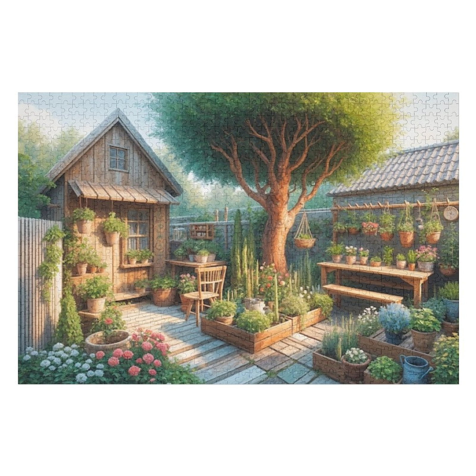 1000 Piece Jigsaw Puzzle For Adults - Funny Airplane Flying Wooden Puzzle, 29.5x19.7"