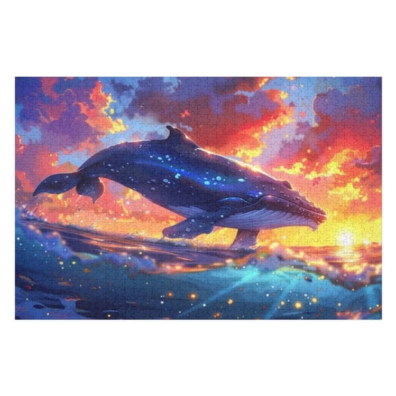 Puzzles for Adults 1000 Pieces - Beautiful Whale Puzzle Christmas Perfect for Relaxation Activity Difficult Challenging Puzzles