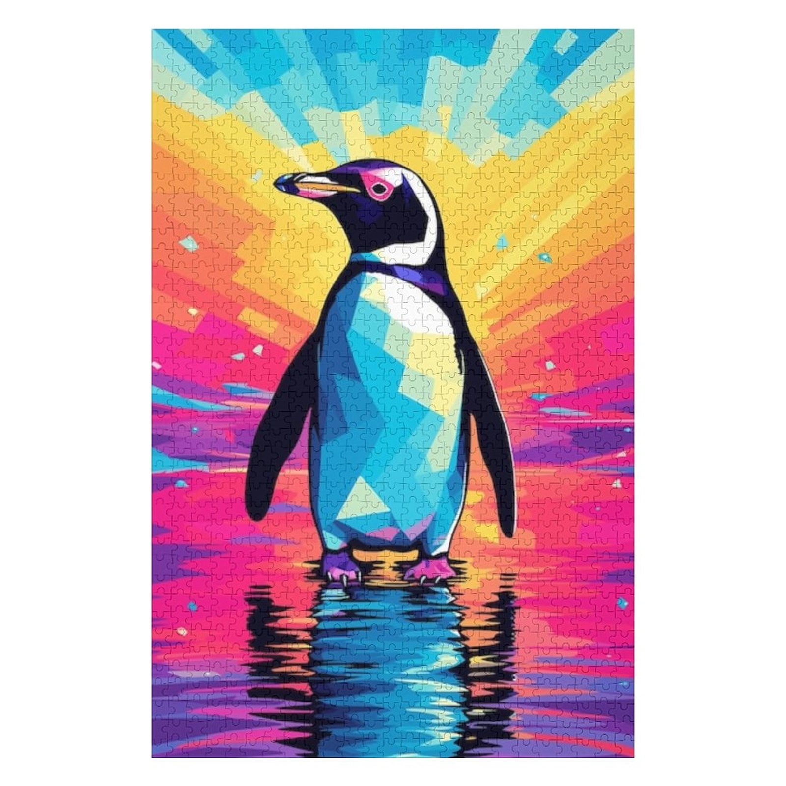 Puzzles for Adults 1000 Pieces - Color Penguin Funny Inspirational ...