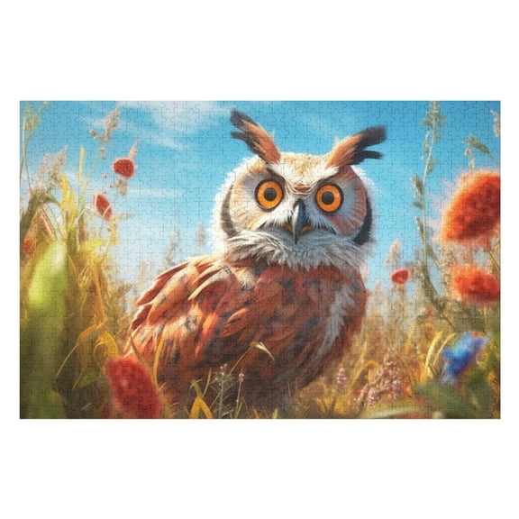 Puzzles for Adults 1000 Pieces - Graphic Owl Puzzle Christmas Perfect for Relaxation Activity Difficult Challenging Puzzles