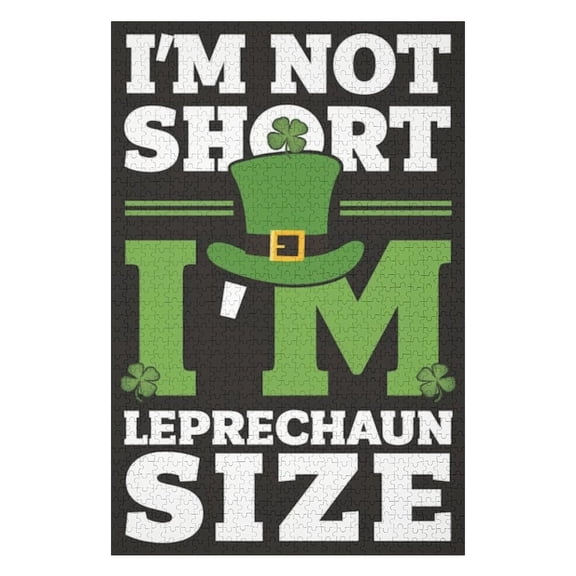 Puzzles for Adults 1000 Pieces - Green White Leprechaun Funny Boxed Puzzles,Challenging and Relaxing Gifts Idea for Puzzle Enthusiasts