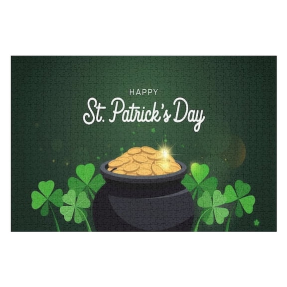 Puzzles for Adults 1000 Pieces - Happy St Patrick'S Day Funny Puzzles Gift for Birthday Wedding Christmas Halloween