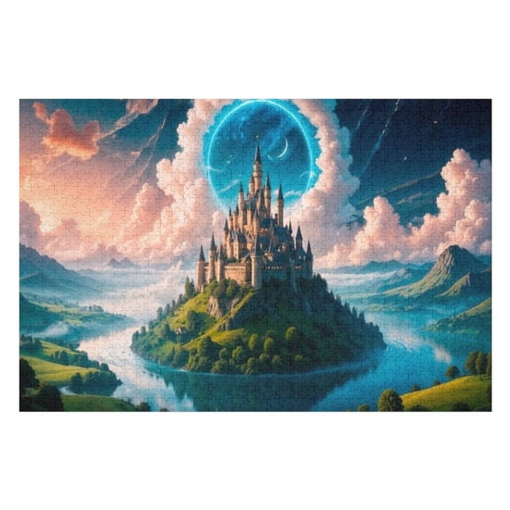 Puzzles for Adults 1000 Pieces - Magical Castle Fantasy Landscape Funny Jigsaw Puzzles Learning & Funny Educational Toys Gift