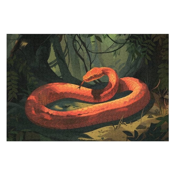 Puzzles for Adults 1000 Pieces - Snake Challenging Gift for Puzzle Lovers, Fun Time with Friends, Displayable Wall Decor