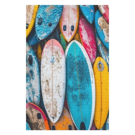Puzzles for Adults 1000 Pieces - Surfboards Funny Puzzles Educational Games Gift for Birthday Christmas Halloween