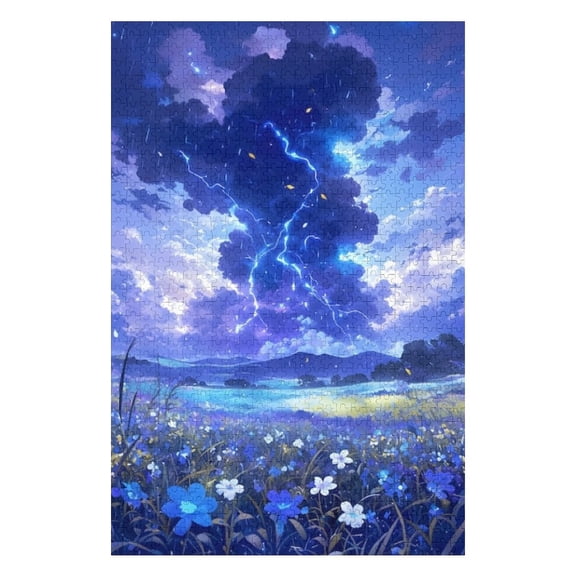 Puzzles for Adults 1000 Pieces - Thunderstorm Funny Jigsaw Puzzles Learning & Fun Educational Toys Gift