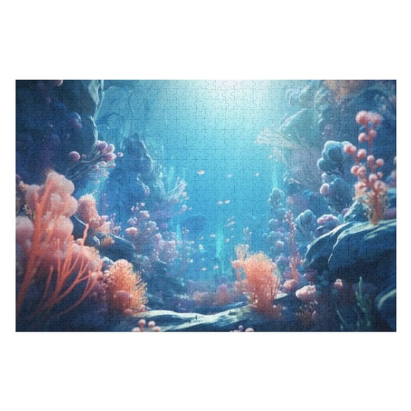 Puzzles for Adults 1000 Pieces - Underwater World Challenging Jigsaw Puzzle, Daring to Try, Family Entertainment Interactive Fun Jigsaw Puzzle Gifts