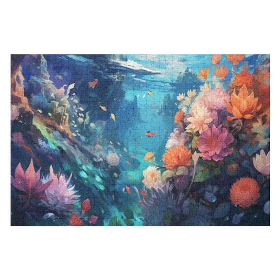 Puzzles for Adults 1000 Pieces - Underwater World Of Marine Life Funny Jigsaw Puzzles Learning & Fun Educational Toys Gift