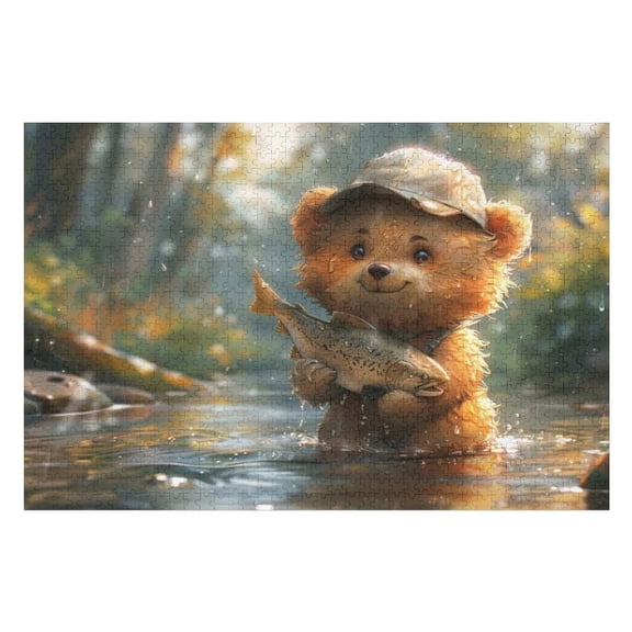 Puzzles for Adults 300 Pieces - Adorable Bear Style Puzzle Christmas Perfect for Relaxation Activity Difficult Challenging Puzzles