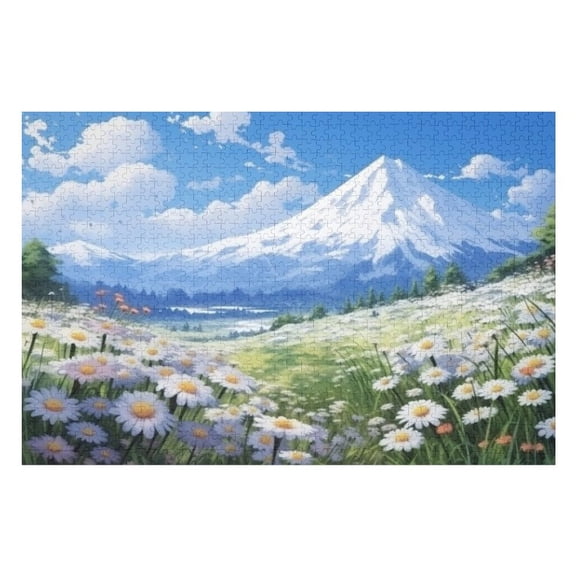 Puzzles for Adults 300 Pieces - Anime Style Mountains Landscape Puzzle Challenging Educational Toys Puzzles Reduced Pressure Gift