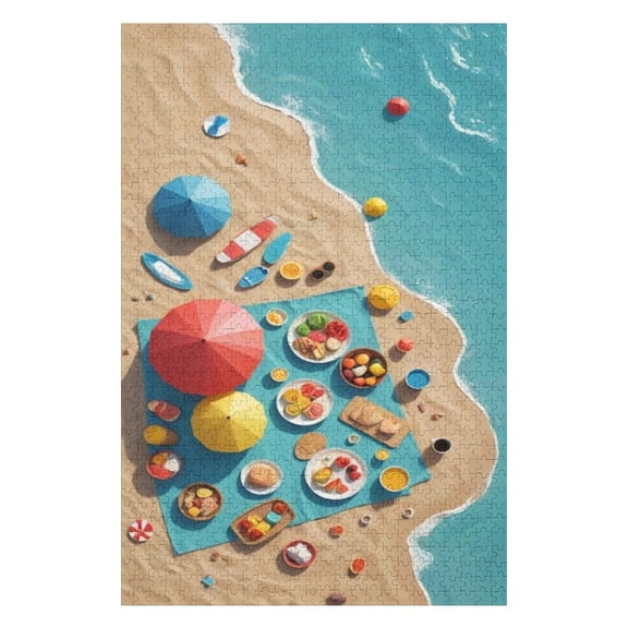 Puzzles for Adults 300 Pieces - Beach Puzzle Challenging Educational Toys Puzzles Reduced Pressure Gift
