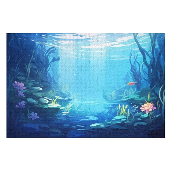 Puzzles for Adults 300 Pieces - Beautiful Water View Anime Style Funny Puzzles Challenging Brain Exercise, for Puzzle Lovers Gift