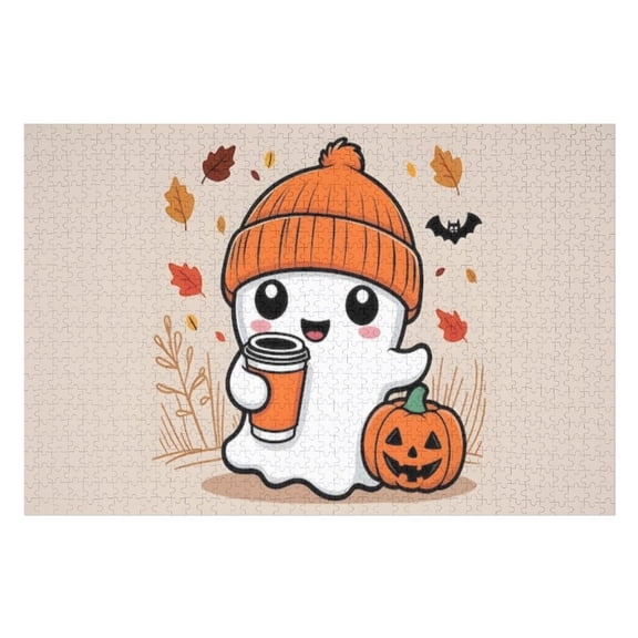Puzzles for Adults 300 Pieces - Cartoon Character With Pumpkin Funny Challenging Puzzle Brain Teaser Activity Perfect for Game Nights