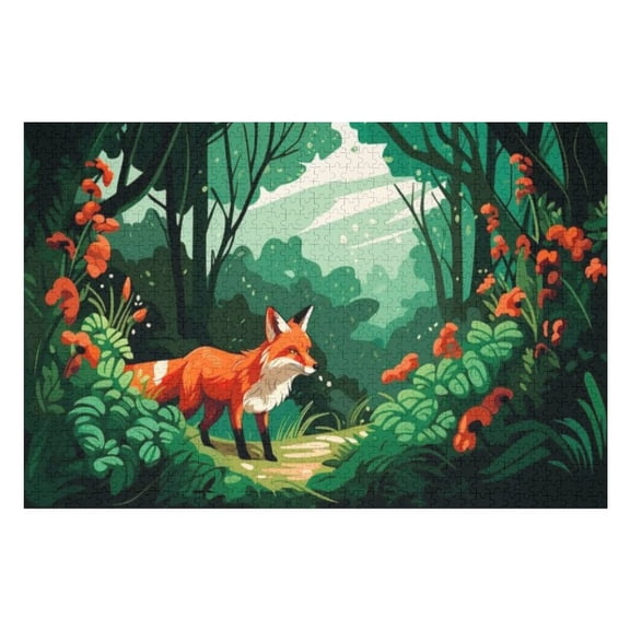 Puzzles for Adults 300 Pieces - Cartoon Fox Animal Funny Boxed Puzzles,Challenging and Relaxing Gifts Idea for Puzzle Enthusiasts