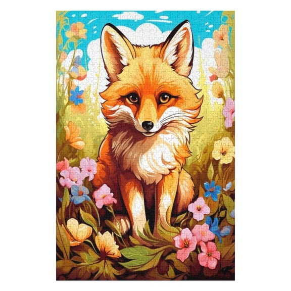 Puzzles for Adults 300 Pieces - Cartoon Fox Animal Funny Puzzles Challenging Brain Exercise, for Puzzle Lovers Gift