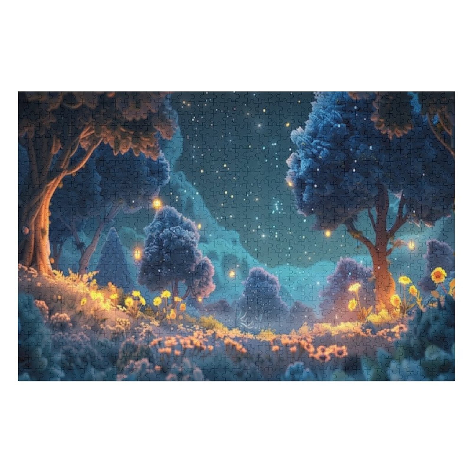 Puzzles for Adults 300 Pieces - Cartoon Night Sky Funny Puzzle - Unique ...