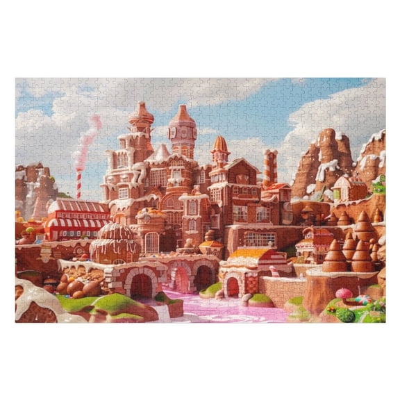 Puzzles for Adults 300 Pieces - Chocolate Factory Challenging Gift for Puzzle Lovers, Fun Time with Friends, Displayable Wall Decor