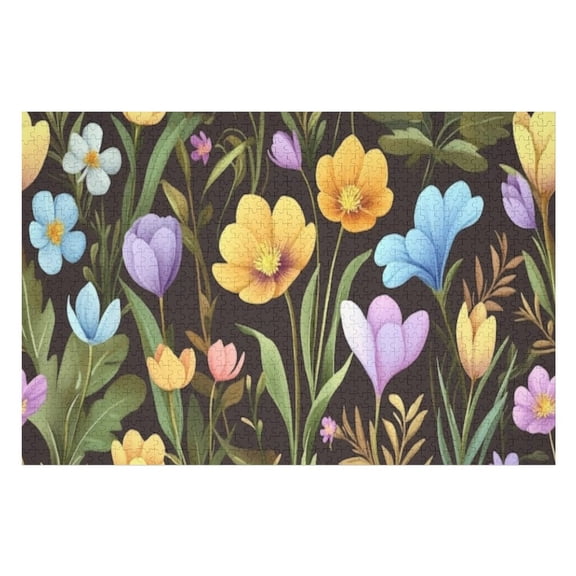 Puzzles for Adults 300 Pieces - Colourful Floral Unique Artwork Jigsaw Puzzle, Large Piece Puzzle, Great for Beginners, Gifts for Loved Ones