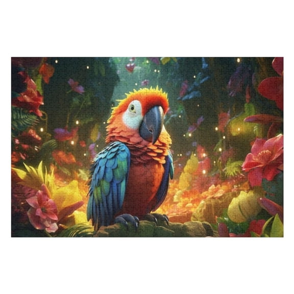 Puzzles for Adults 300 Pieces - Cute Cartoony Parrot Nature Funny Puzzles Educational Toys, Birthday Christmas Valentine's Day Gift