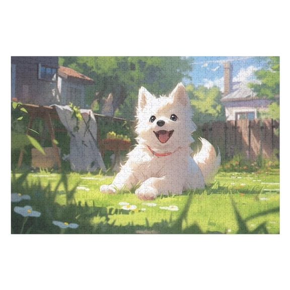 Puzzles for Adults 300 Pieces - Cute Dog Anime Style Puzzle Challenging Educational Toys Puzzles Reduced Pressure Gift